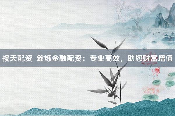 按天配资  鑫烁金融配资：专业高效，助您财富增值