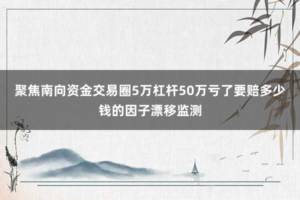 聚焦南向资金交易圈5万杠杆50万亏了要赔多少钱的因子漂移监测