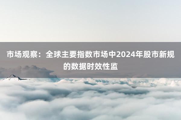 市场观察：全球主要指数市场中2024年股市新规的数据时效性监