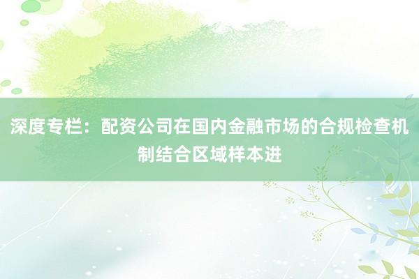 深度专栏：配资公司在国内金融市场的合规检查机制结合区域样本进