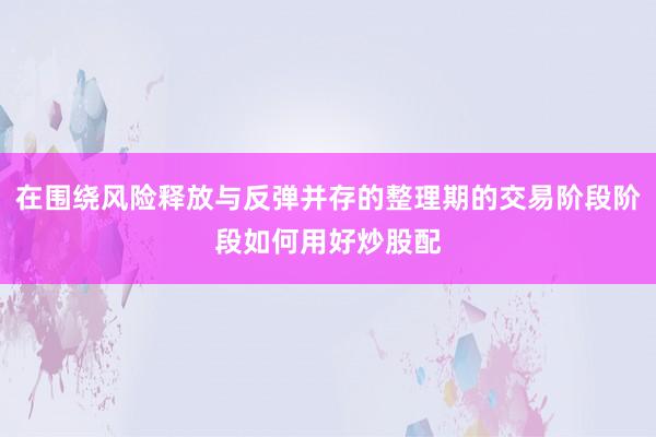 在围绕风险释放与反弹并存的整理期的交易阶段阶段如何用好炒股配