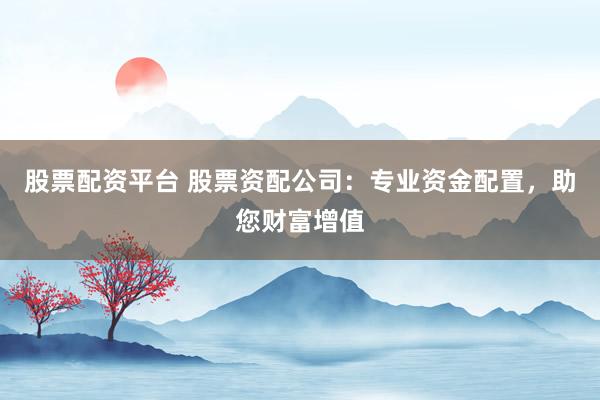 股票配资平台 股票资配公司：专业资金配置，助您财富增值